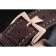 Swiss Vacheron Constantin Patrimony Grand Taille Grey Dial Rose Gold Diamonds Case Brown Leather Bracelet  1454172