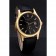 Patek Philippe Calatrava Black Dial Gold Case Black Leather Strap  622845