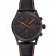 Mido Multifort Cronograph All Black & Orange Dial Black Leather Strap   622181