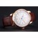 Swiss Girard-Perregaux 1966 Automatic White Dial Gold Case Brown Leather Strap