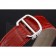 Cartier Ronde Louis Cartier White Dial Stainless Steel Case Diamond Bezel Red Leather Strap