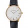 Swiss Vacheron Constantin Patrimony Grand Taille White Dial Gold Diamond Case Black Leather Bracelet 1454181