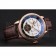 Patek Philippe Classic Tourbillon Power Reserve Black And White Dial Rose Gold Case Brown Leather Strap