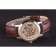 Vacheron Constantin White Skeleton  Watch with Rose Gold Bezel and Brown Leather Strap  621539