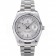 Rolex Swiss DayDate Stainless Steel Ribbed Bezel Silver Dial 41995