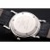 Patek Philippe Calatrava White Dial Roman Numerals Ribbed Bezel Stainless Steel Case Black Leather Strap