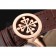 Swiss Patek Philippe 5170J Chronograph Black Dial Rose Gold Case Brown Leather Strap