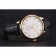 Patek Philippe Calatrava White Dial Diamond Markings Gold Case Black Leather Strap