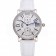 Cartier Ronde Second Time Zone White Dial Stainless Steel Case With Diamonds White Leather Strap  622803