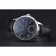 Patek Philippe Geneve Two Dial Black Dial Stainless Steel Bezel Black Leather Band  622145