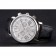 Cartier Rotonde Chronograph White Dial Stainless Steel Case Black Leather Strap