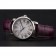Cartier Ronde White Dial Stainless Steel Case Purple Leather Strap