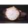 Swiss Patek Philippe Calatrava White Dial Rose Gold Case Brown Leather Strap