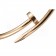 Cartier Replica Twisted Carpenter Nail Shaped Gold Plated Bangle Bracelet