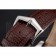 Patek Philippe Chronograph White Guilloche Dial Stainless Steel Case Brown Leather Strap