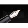 MontBlanc Gold Trimmed Black Enamel Fountain Pen With MB Engraving