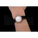 Patek Philippe Calatrava White Dial Double Ribbed Bezel Stainless Steel Case Black Leather Strap