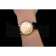 Patek Philippe Calatrava Gold Dial Roman Numerals Ribbed Bezel Gold Case Black Leather Strap