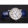 Cartier Ronde Solo White Dial Diamond Hour Marks Stainless Steel Case Blue Leather Strap