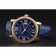 Swiss Cartier Ronde Solo Blue Dial Gold Diamond Case Blue Leather Strap