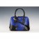 Prada Promenade Black And Blue Small Crocodile Bag