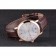 Patek Philipe Calatrava Roze Gold Polished Bezel Brown Leather Bracelet 801430