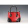 Prada Saffiano Crocodile Leather Black And Red Small Bag
