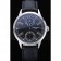 Patek Philippe Geneve Two Dial Black Dial Stainless Steel Bezel Black Leather Band  622145