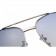 Prada Square Linea Rossa Logo Silver Frame Sunglasses 308221