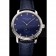 Patek Philippe Calatrava Blue Guilloche Dial Stainless Steel Case Blue Leather Strap