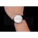 Hermes Classic Croco Leather Strap Silver Dial 801400
