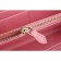 Prada Saffiano Leather Zip Around Small Pink Wallet