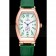 Omega Sochi Petrograd White Dial Gold Case Green Leather Strap  622821